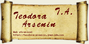 Teodora Arsenin vizit kartica